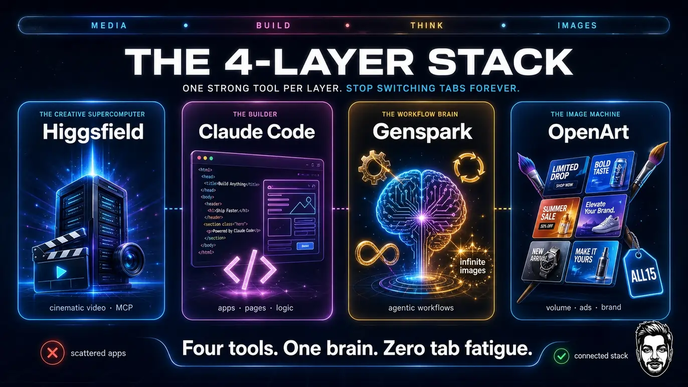 The 4-Tool AI Content Stack for Creators and Teams in 2026 1 AliAkbar Suggested Agent Stack