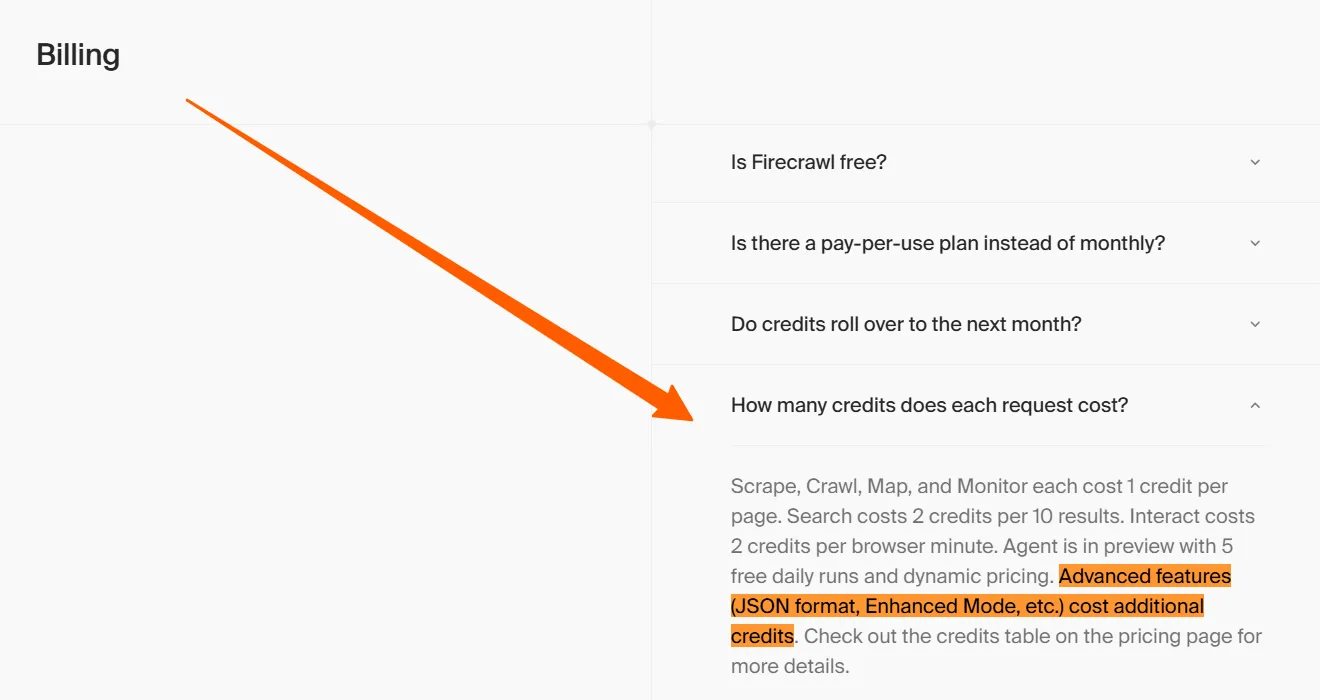 Firecrawl Credits Explained: JSON Extraction Costs 3 Firecrawl Advanced Features Credits Cost