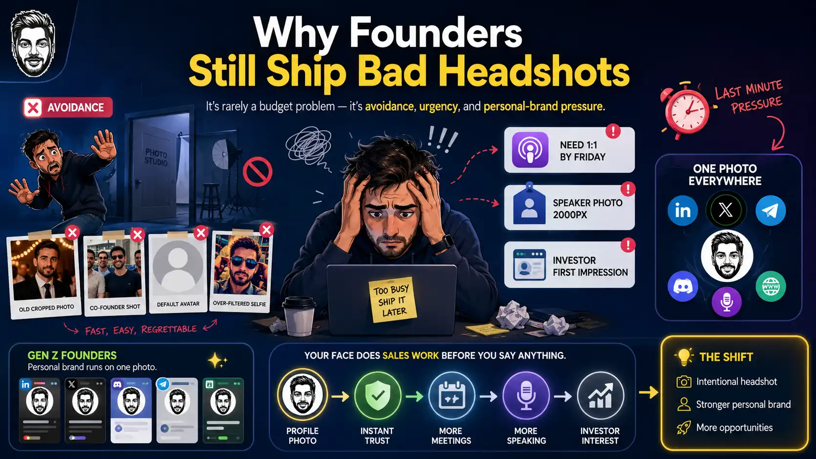 InstaHeadshots Coupon Code: AFFINCO10 Gets You 10% Off Now 3 Founders Problem with Perfect headshots
