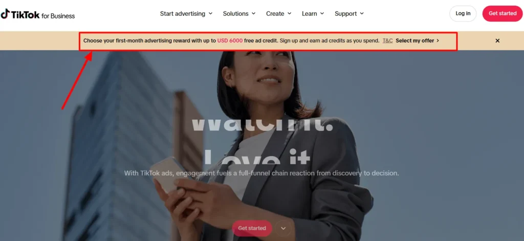 TikTok Ad Credits 2026: $6,000 Ad Credit Eligibility Guide 5 TikTok for Business Promotion Banner