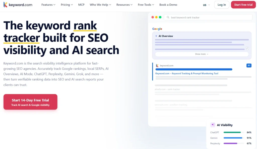 12 Rank Trackers Compared: AI Overview Tracking and Pricing 7 Keyword.com
